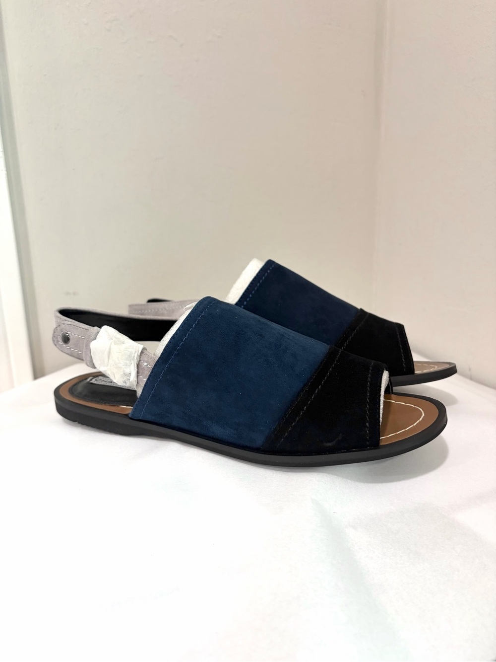 Charles David Zianna Colorblock Suede Open Toe Slingback Sandal